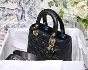DIOR My ABCDIOR Lady Black Lambskin Bag with Gold Hardware M0538 - 5