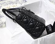 DIOR My ABCDIOR Lady Black Lambskin Bag with Black Hardware M0538 - 6