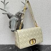 DIOR Caro Steel Beige Supple Cannage Calfskin Medium Bag | M9242 - 6