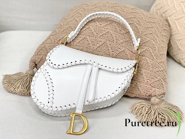 Dior Saddle White 25cm Bag | M0446 - 1