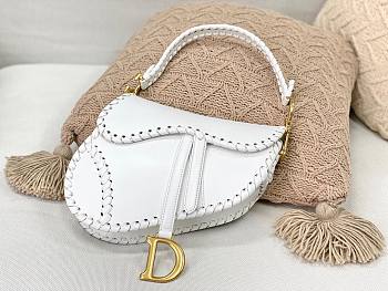 Dior Saddle White 25cm Bag | M0446