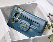 Dior Medium Diordouble Smooth Calfskin in blue | M8641 - 5