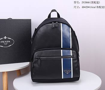 Prada Nylon & Leather Black Backpack 