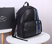 Prada Nylon & Leather Black Backpack  - 6