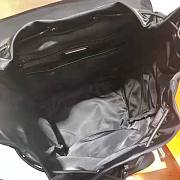 Prada Nylon & Leather Black - Green Line Backpack - 6