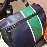 Prada Nylon & Leather Black - Green Line Backpack - 4