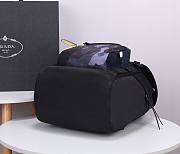 Prada Nylon & Leather Black - Yellow Line Backpack - 6