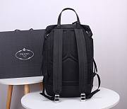 Prada Nylon & Leather Black - Yellow Line Backpack - 4