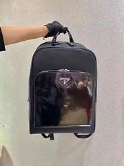 Prada Nylon & Leather Black Backpack | 2VZ084 - 2