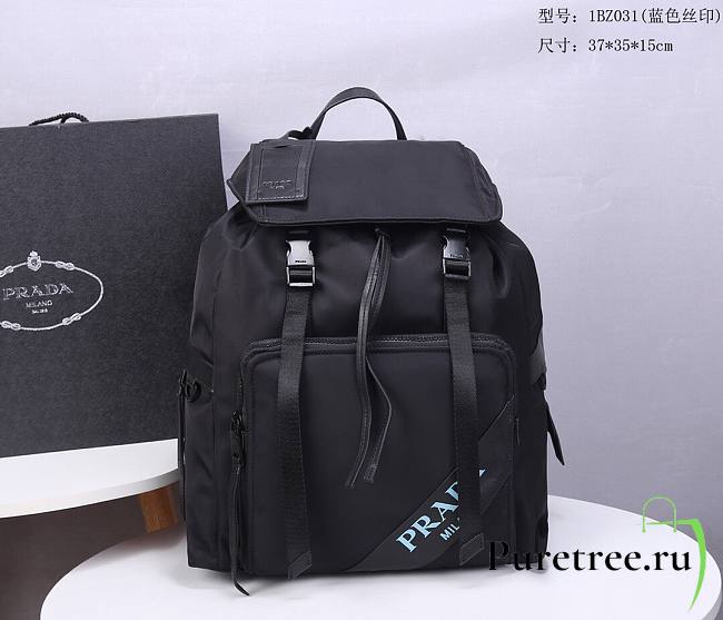 Prada black nylon backpack | 1BZ031 - 1