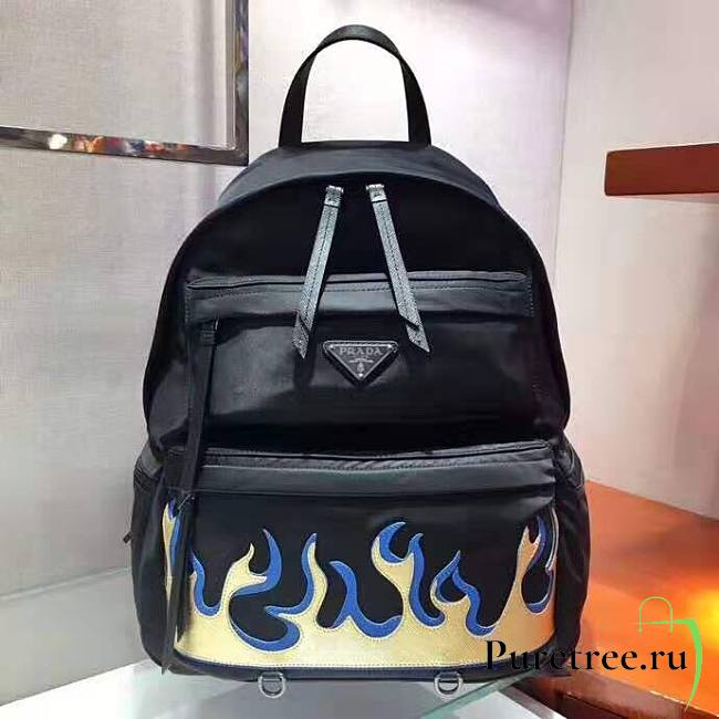 Prada Black Backpack | 2VZ025 - 1