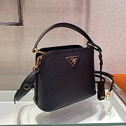 Prada Matinée Micro Saffiano leather bag in black | 1BA286 - 3