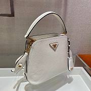Prada Matinée Micro Saffiano leather bag in white | 1BA286 - 6