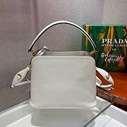 Prada Matinée Micro Saffiano leather bag in white | 1BA286 - 3