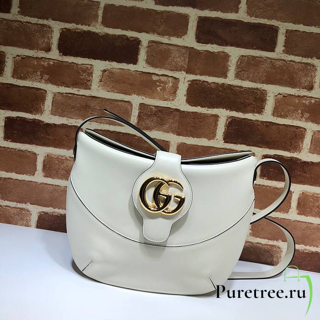 Gucci GG Marmont Arli Shoulder Bag White Calf Leather | 568857  - 1