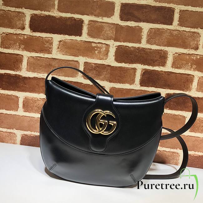 Gucci GG Marmont Arli Shoulder Bag Black Calf Leather | 568857 - 1