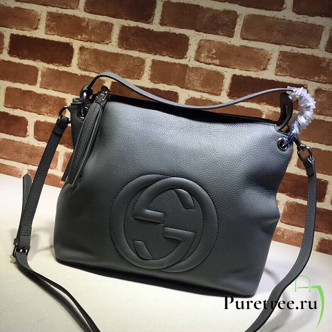 Gucci soho messenger crossbody gray | 2356 - 1