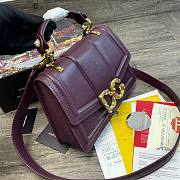 DG Amore bag in purple calfskin  - 4