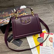 DG Amore bag in purple calfskin  - 6