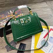 DG Amore bag in deep green calfskin leather - 5