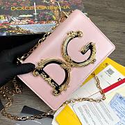Nappa leather DG Girls shoulder bag in pink - 5