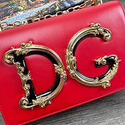 Nappa leather DG Girls shoulder bag in red - 5