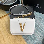 Versace Virtus Top Handle Barocco V Bag in White - 1