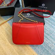 Versace Virtus Top Handle Barocco V Bag in Red - 4