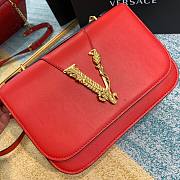 Versace Virtus Top Handle Barocco V Bag in Red - 5