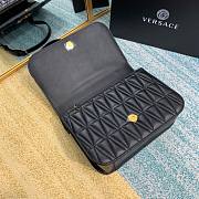 Versace Quilted Top Handle Barocco V Bag in Black - 3