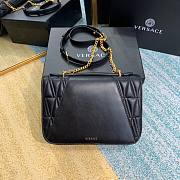 Versace Quilted Top Handle Barocco V Bag in Black - 4