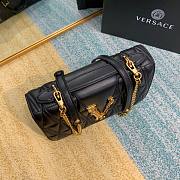 Versace Quilted Top Handle Barocco V Bag in Black - 5