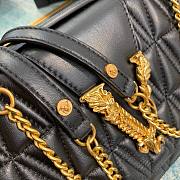 Versace Quilted Top Handle Barocco V Bag in Black - 6