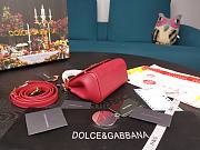 DG dauphine leather Sicily mini bag in red - 5