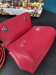 DG dauphine leather Sicily mini bag in red - 2