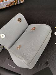 DG dauphine leather Sicily mini bag in gray - 2