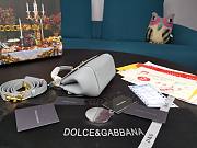 DG dauphine leather Sicily mini bag in gray - 4