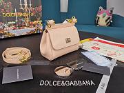 DG dauphine leather Sicily mini bag in nude pink  - 4