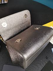 DG dauphine leather Sicily mini bag in silver - 6