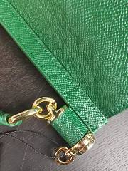DG dauphine leather Sicily mini bag in green - 6
