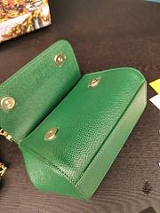 DG dauphine leather Sicily mini bag in green - 5