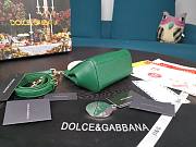 DG dauphine leather Sicily mini bag in green - 3