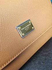DG dauphine leather Sicily mini bag in brown - 6