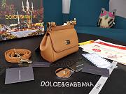 DG dauphine leather Sicily mini bag in brown - 4