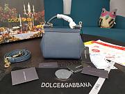 DG dauphine leather Sicily mini bag in blue - 2