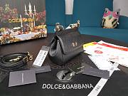 DG dauphine leather Sicily mini bag in black - 5