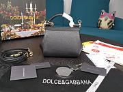 DG dauphine leather Sicily mini bag in black - 6