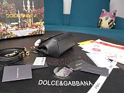 DG dauphine leather Sicily mini bag in black - 4