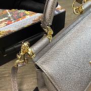 D&G dauphine leather Sicily small bag in silver - 2