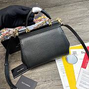 D&G dauphine leather Sicily small bag in black - 2